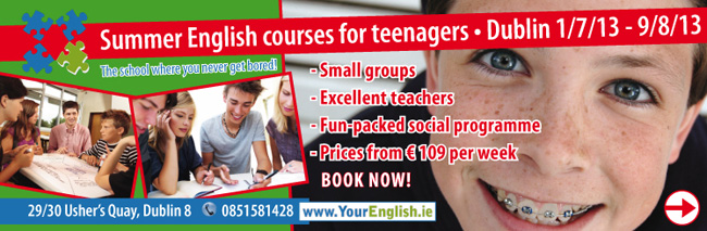 Summer English courses for teenagers in Dublin