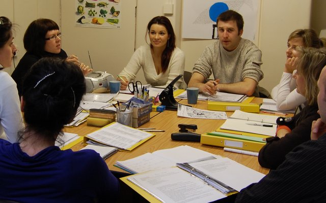 Adults students taking part in the evening course of General English at Your English Language School in Dublin