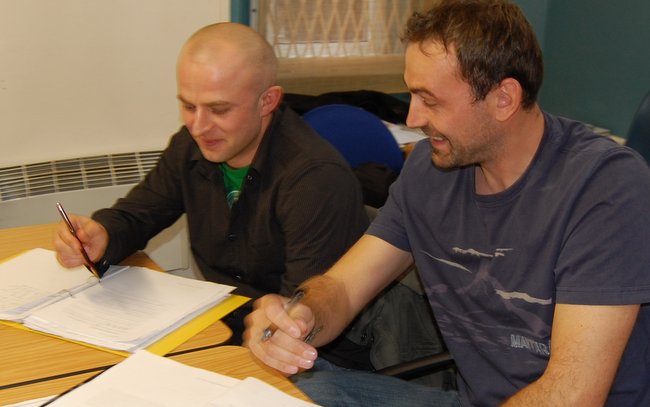 Adult students learning English in Dublin
