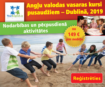 Summer Camp banner with some info about English classes for teenagers in Dublin in summer 2019