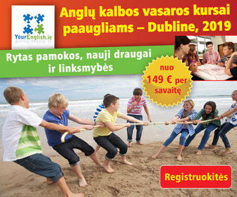 Summer Camp banner with some info about English classes for teenagers in Dublin in summer 2019