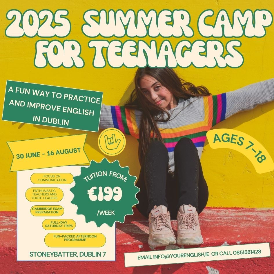 a group of teens participating in an activity during the summer camp in Ireland